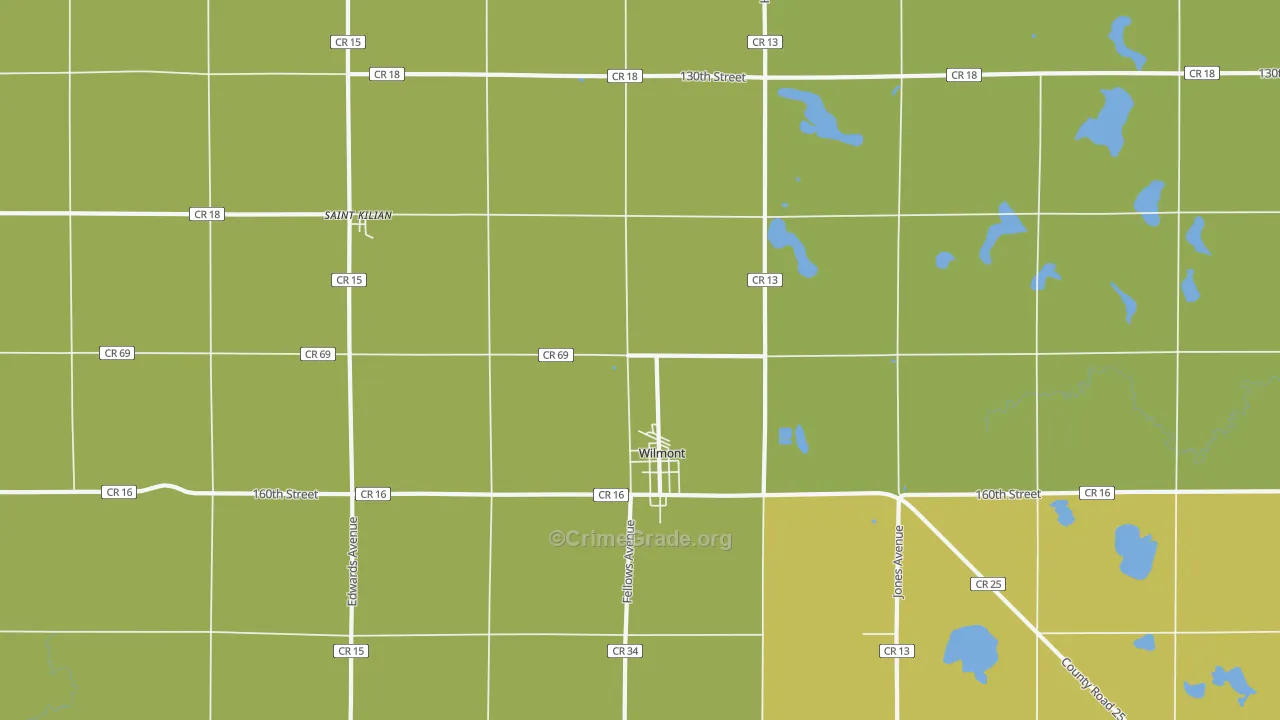56185, MN Map of Vehicle Theft Rates