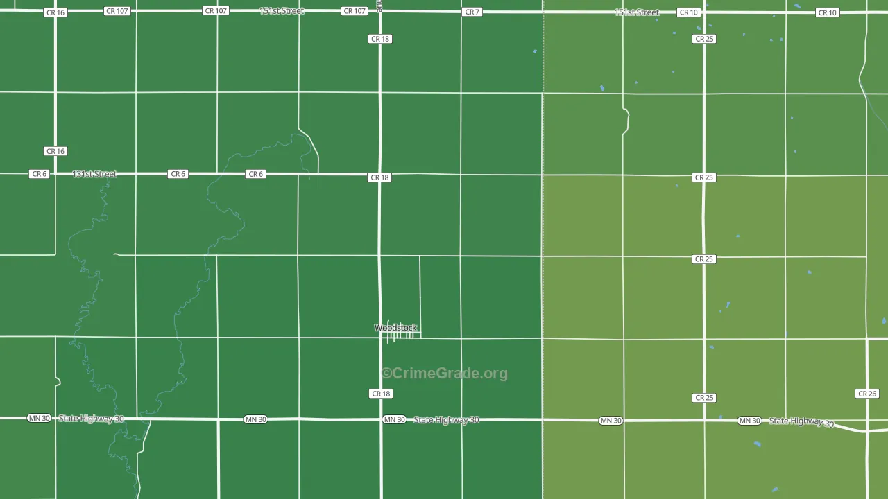 56186, MN Map of Vehicle Theft Rates