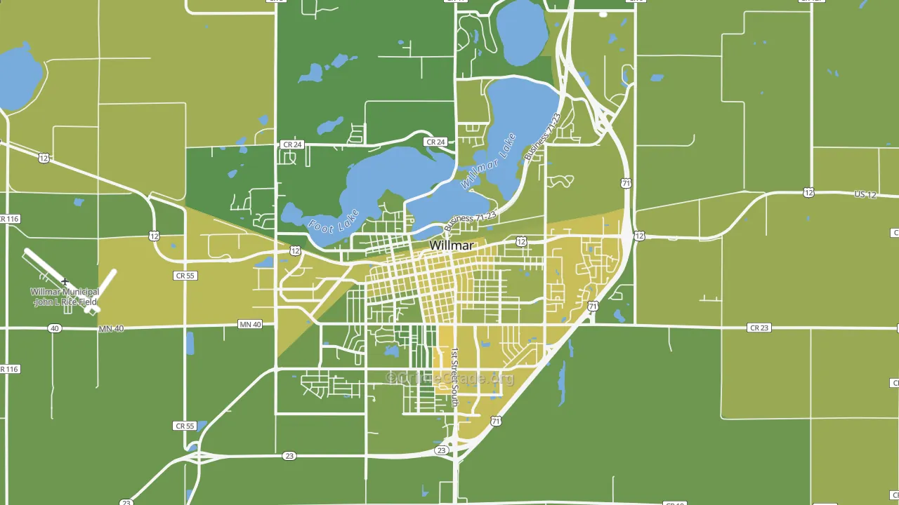 56201, MN Map of Vehicle Theft Rates