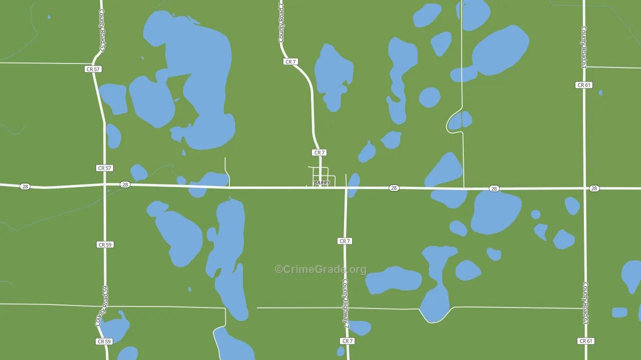 56210, MN Map of Vehicle Theft Rates
