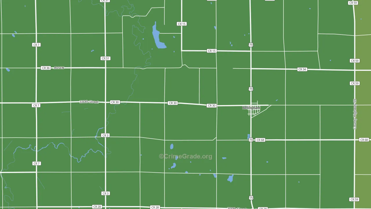 56212, MN Map of Vehicle Theft Rates
