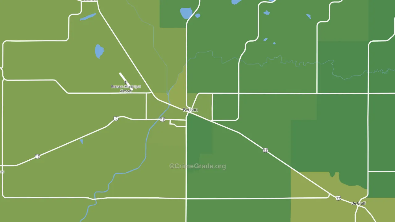 56215, MN Map of Vehicle Theft Rates