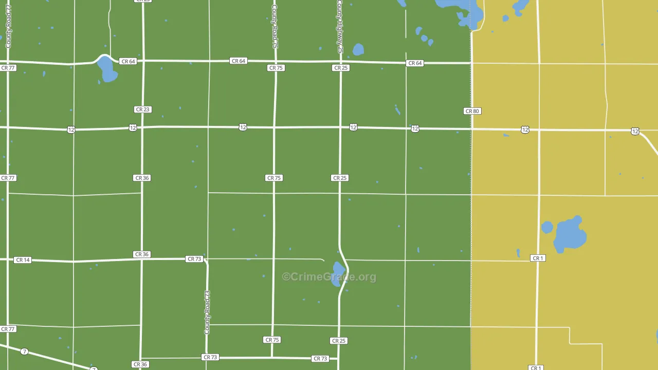 56227, MN Map of Vehicle Theft Rates