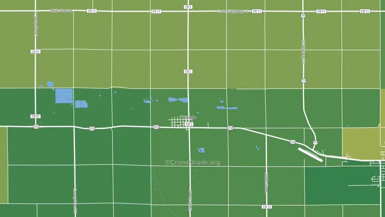 56230, MN Map of Vehicle Theft Rates