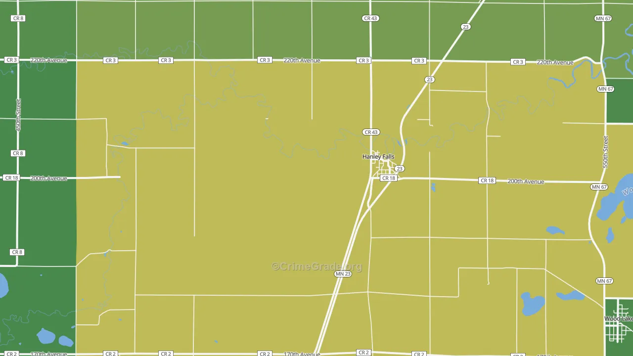 56245, MN Map of Vehicle Theft Rates