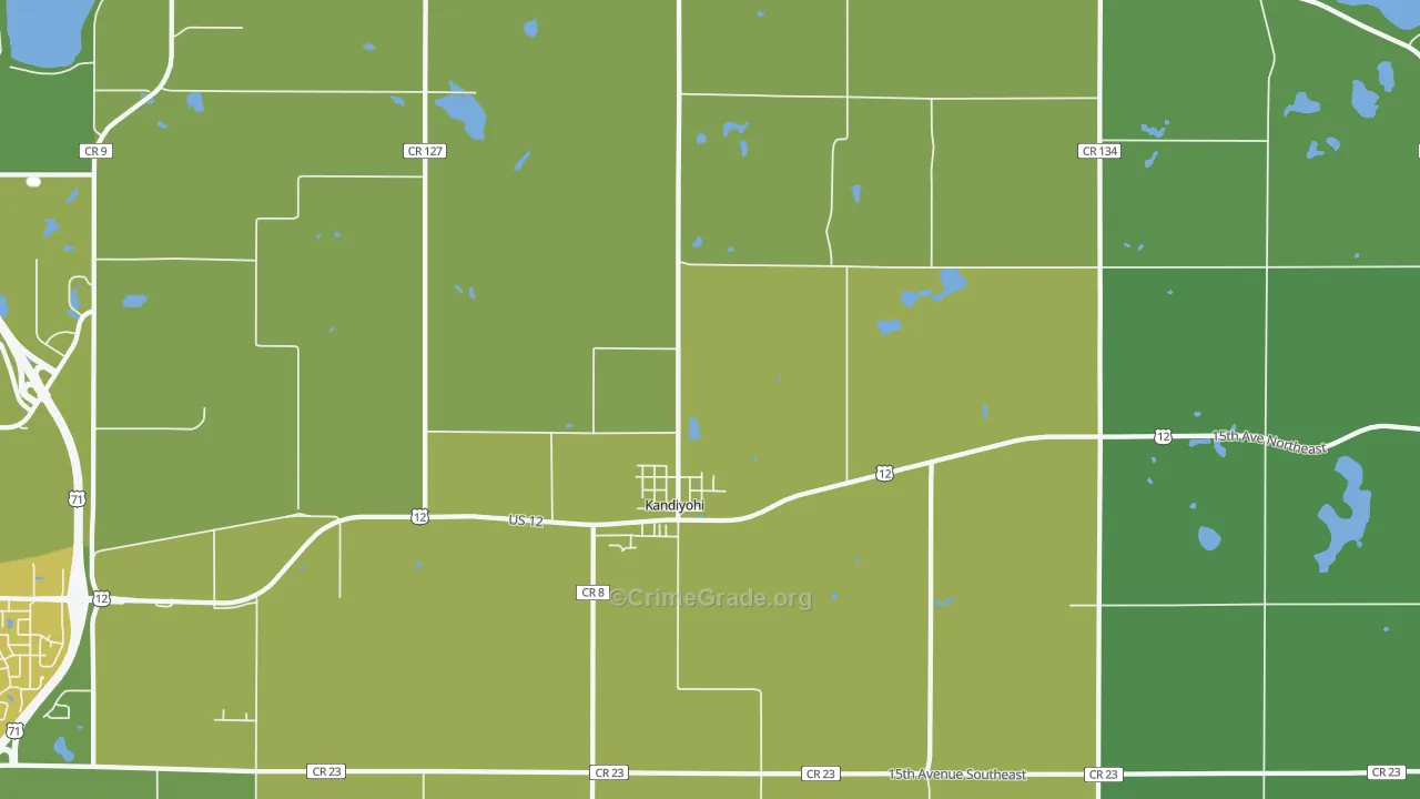 56251, MN Map of Vehicle Theft Rates