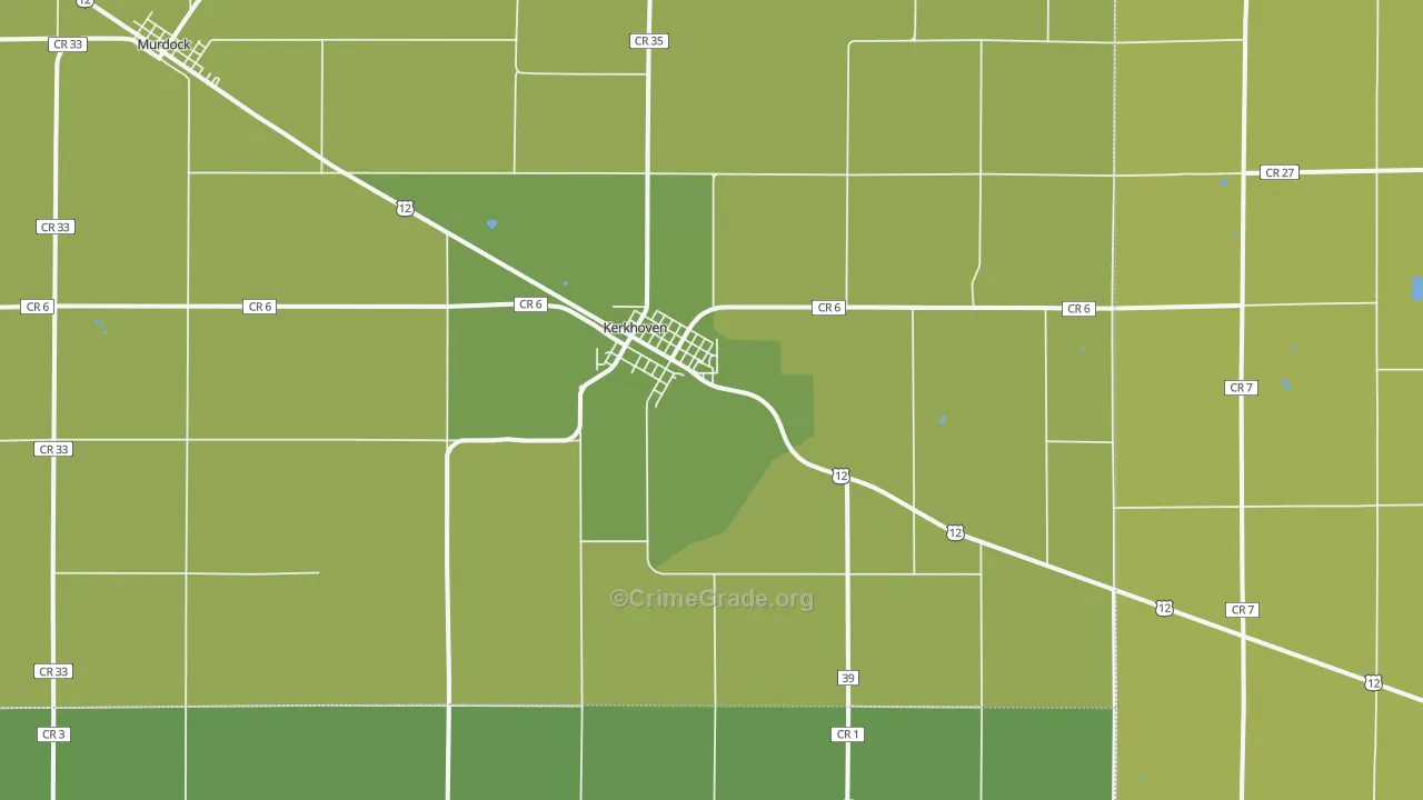 56252, MN Map of Vehicle Theft Rates
