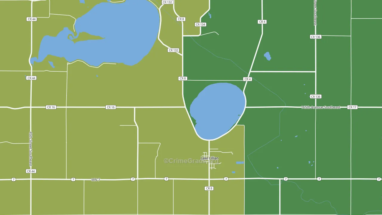 56253, MN Map of Vehicle Theft Rates