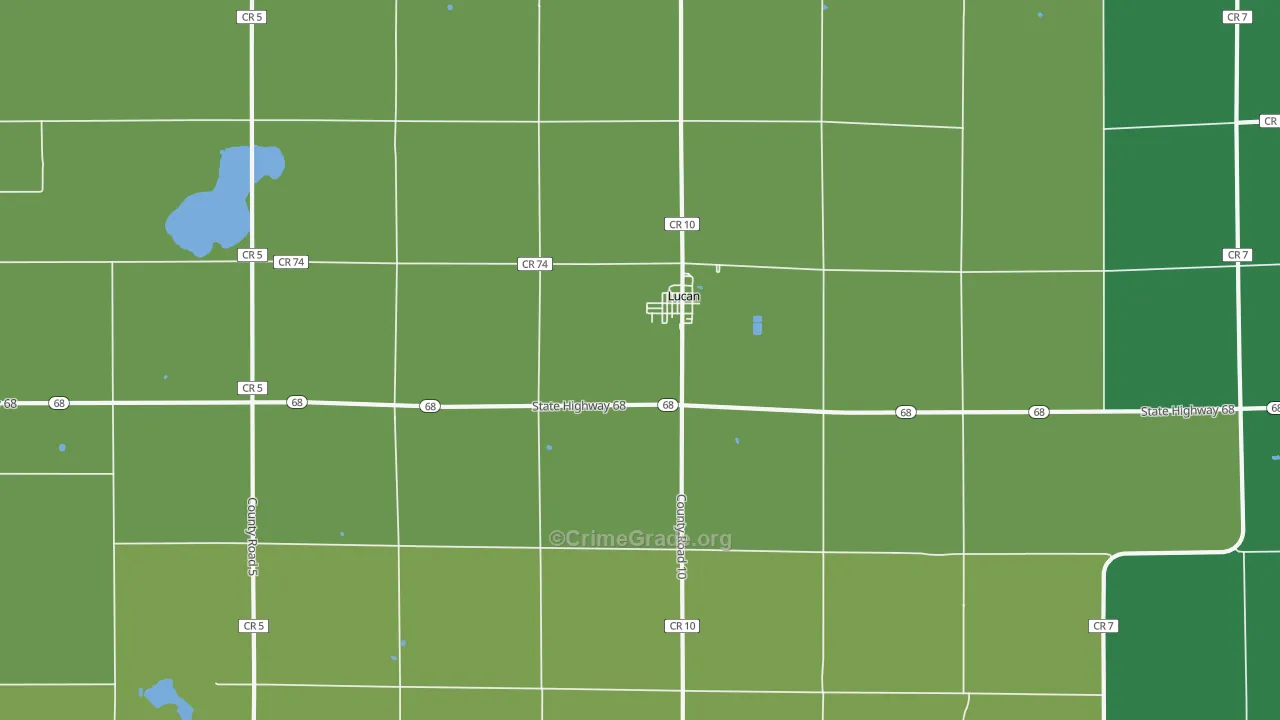 56255, MN Map of Vehicle Theft Rates