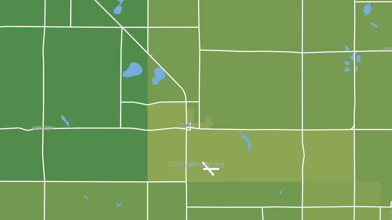 56256, MN Map of Vehicle Theft Rates