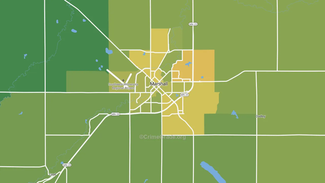 56258, MN Map of Vehicle Theft Rates