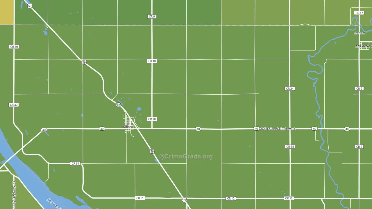 56262, MN Map of Vehicle Theft Rates