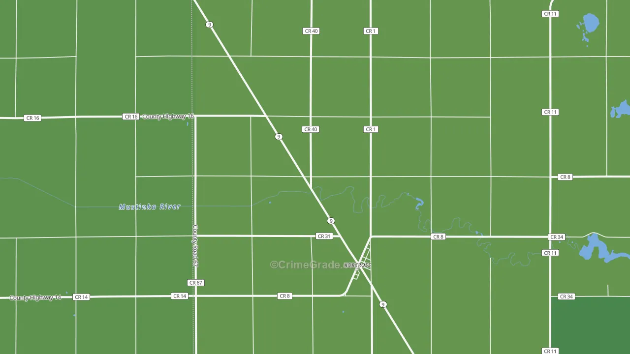 56274, MN Map of Vehicle Theft Rates