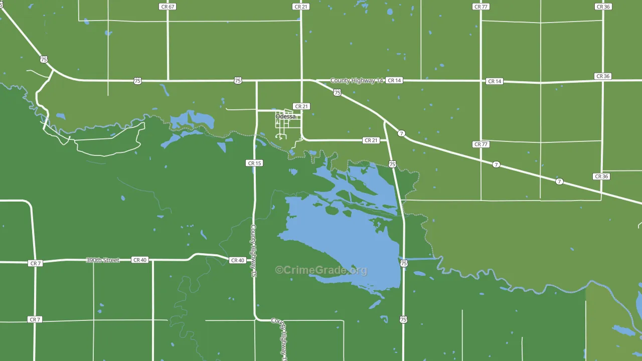 56276, MN Map of Vehicle Theft Rates