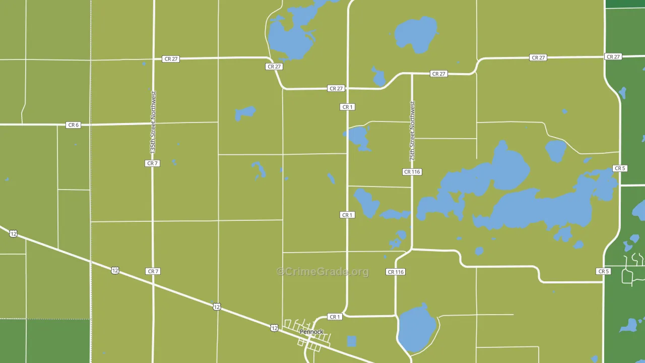 56279, MN Map of Vehicle Theft Rates