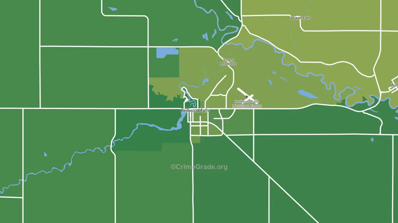 56283, MN Map of Vehicle Theft Rates