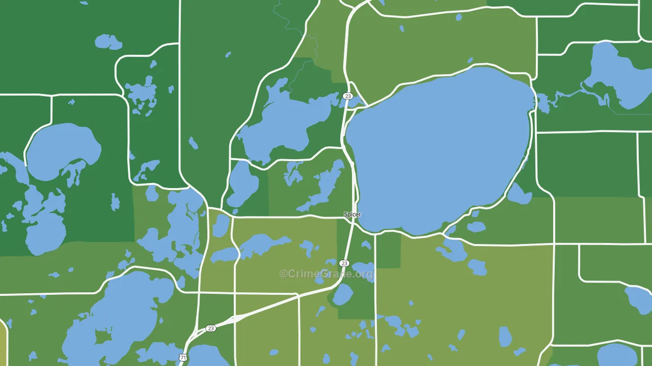 56288, MN Map of Vehicle Theft Rates