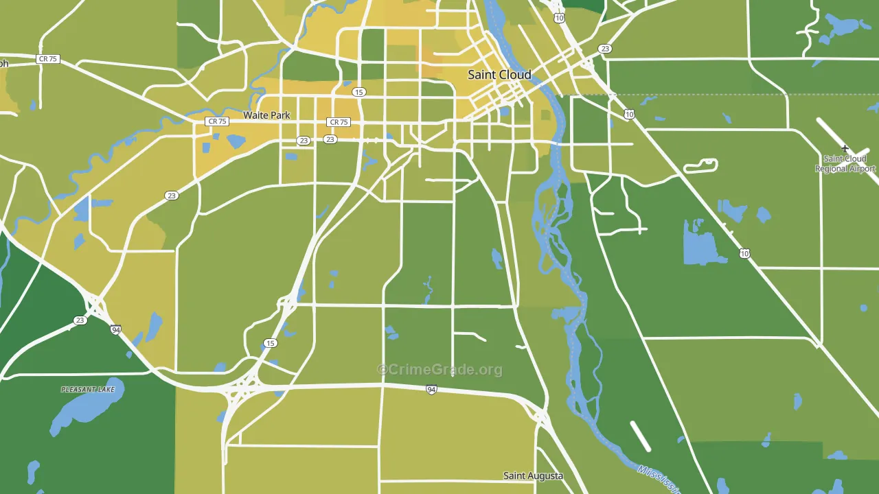 56301, MN Map of Vehicle Theft Rates