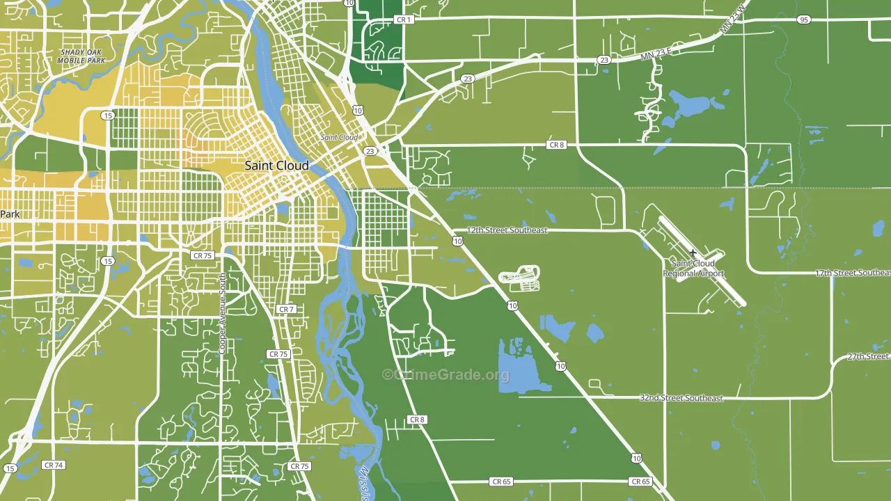56304, MN Map of Vehicle Theft Rates