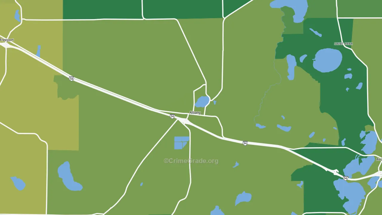 56307, MN Map of Vehicle Theft Rates