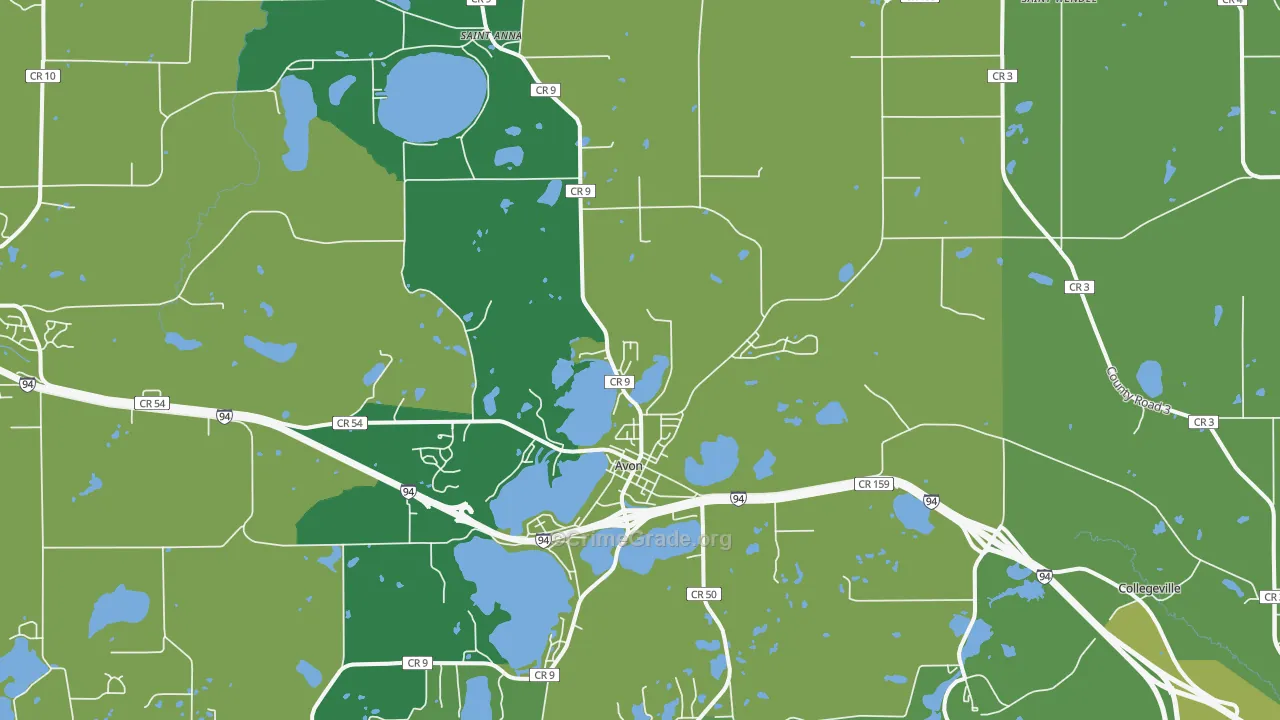 56310, MN Map of Vehicle Theft Rates