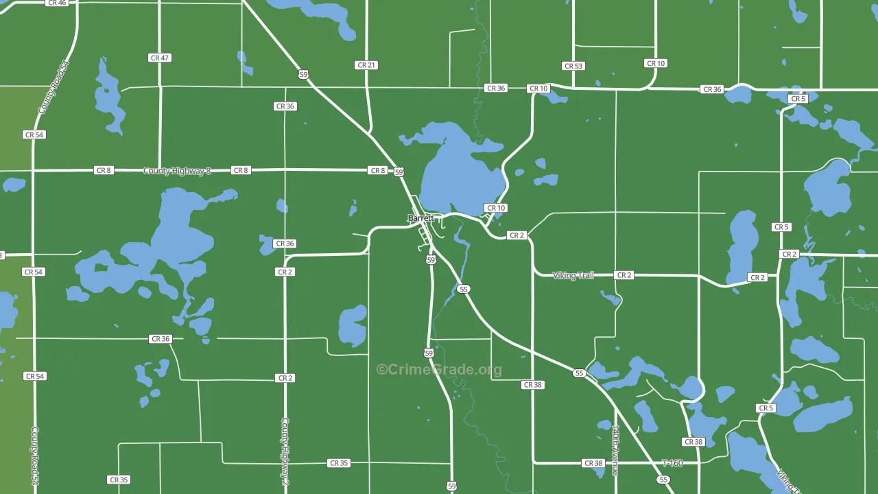 56311, MN Map of Vehicle Theft Rates