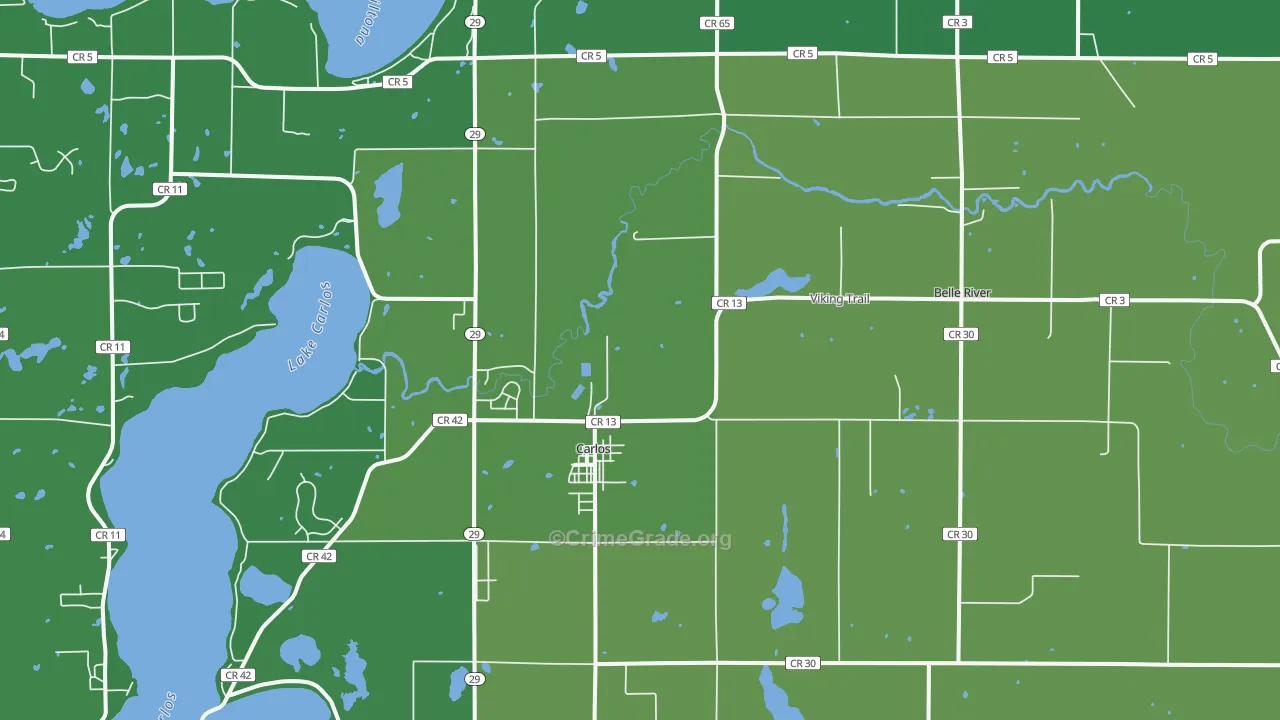 56319, MN Map of Vehicle Theft Rates