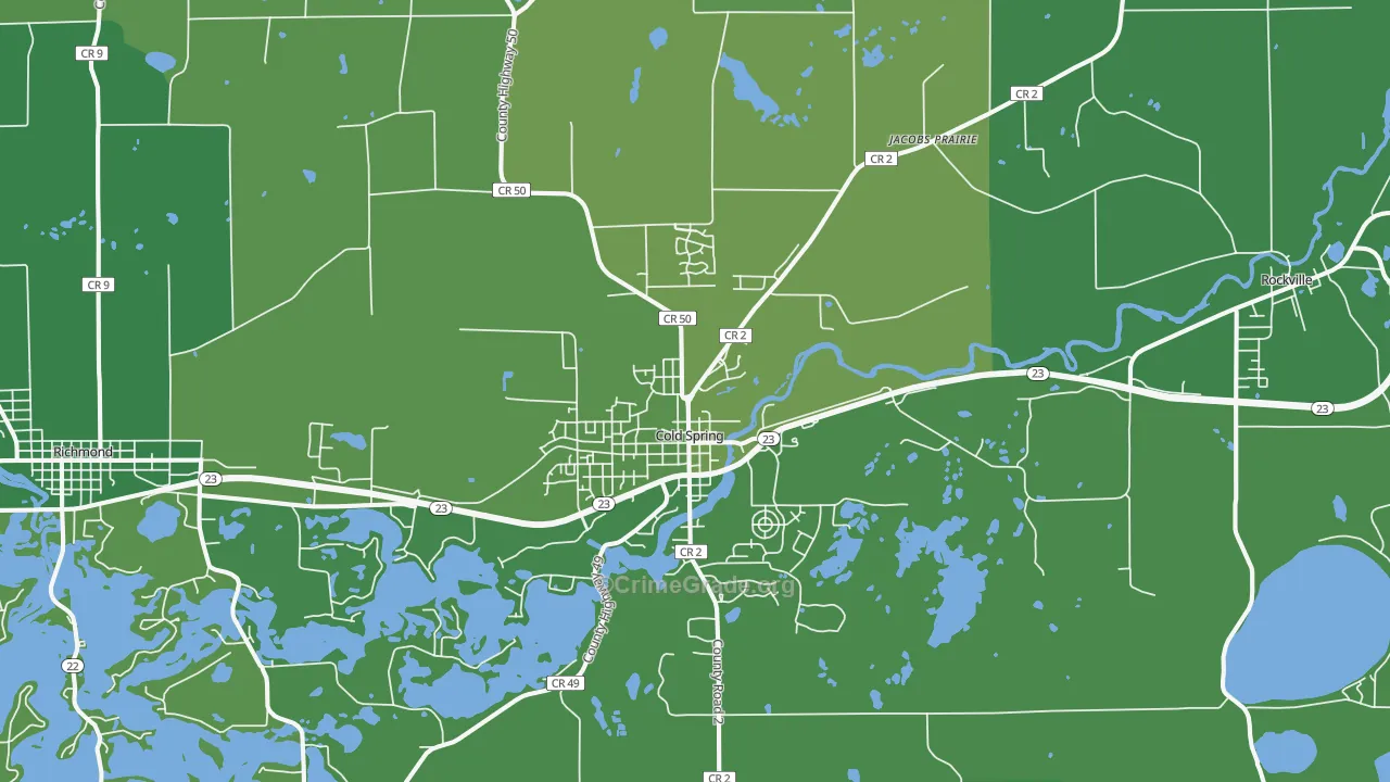 56320, MN Map of Vehicle Theft Rates