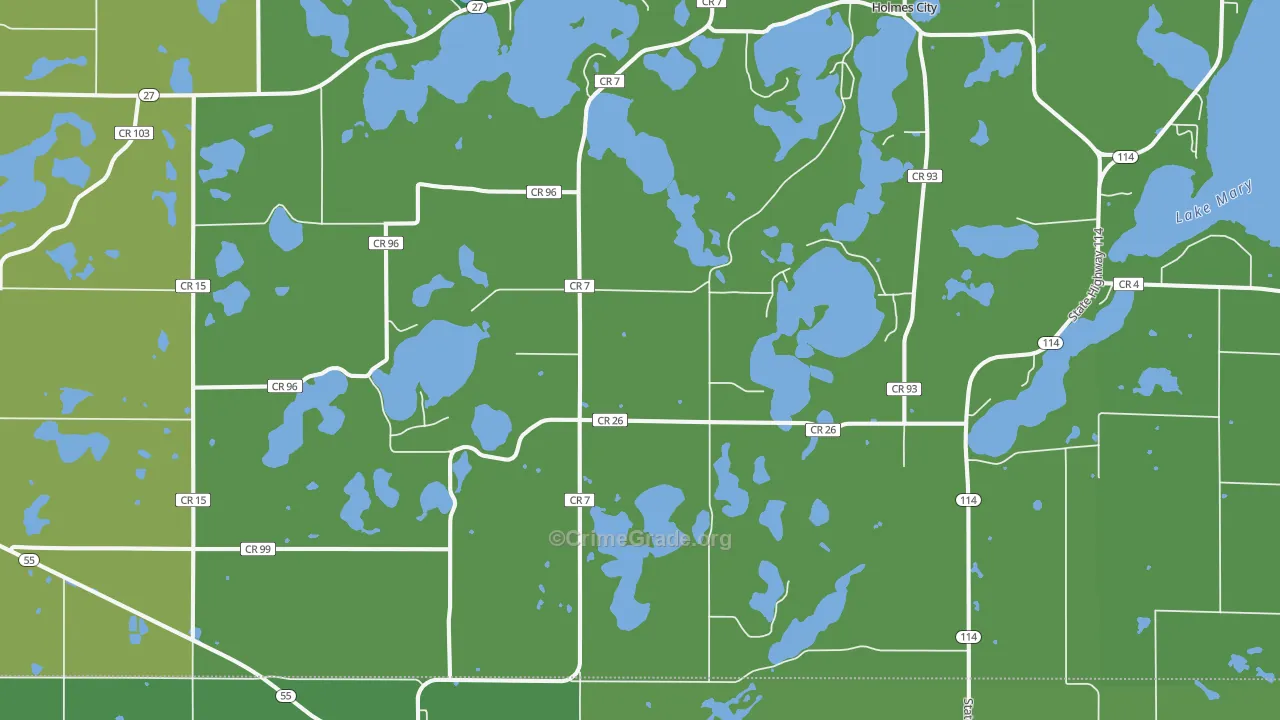 56327, MN Map of Vehicle Theft Rates