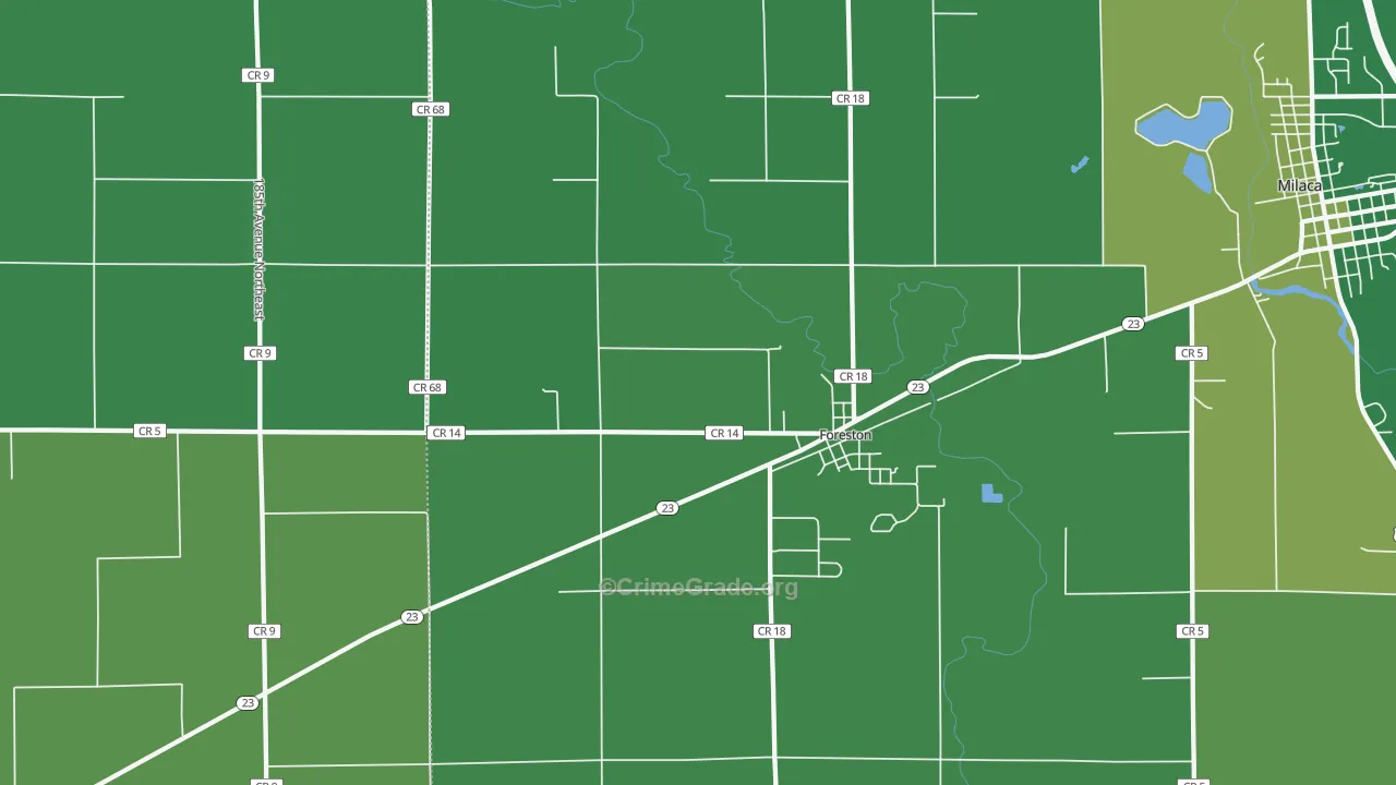 56330, MN Map of Vehicle Theft Rates