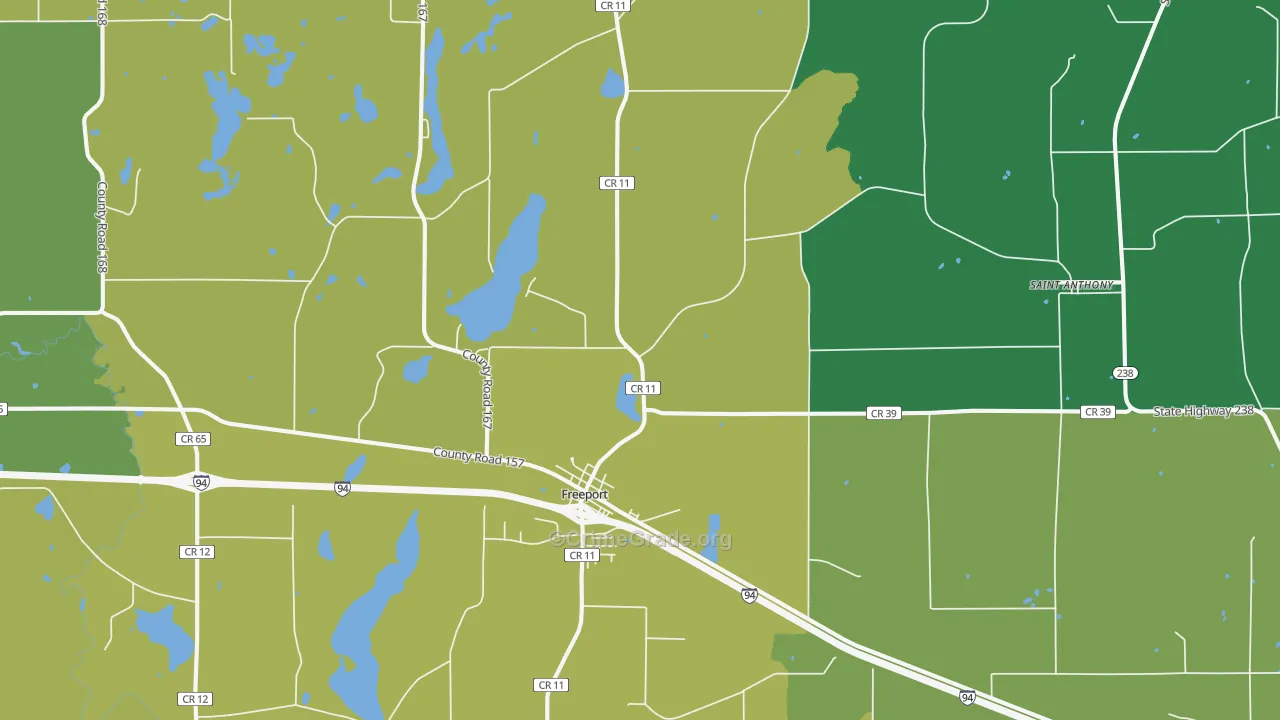 56331, MN Map of Vehicle Theft Rates