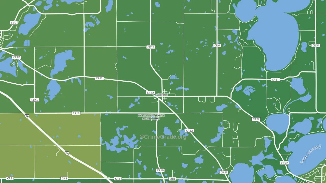 56332, MN Map of Vehicle Theft Rates