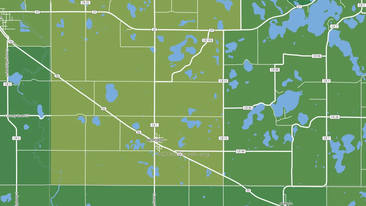 56343, MN Map of Vehicle Theft Rates