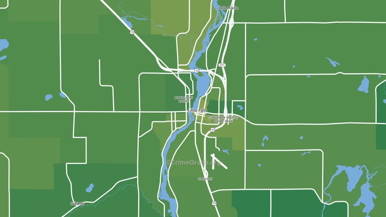 56345, MN Map of Vehicle Theft Rates