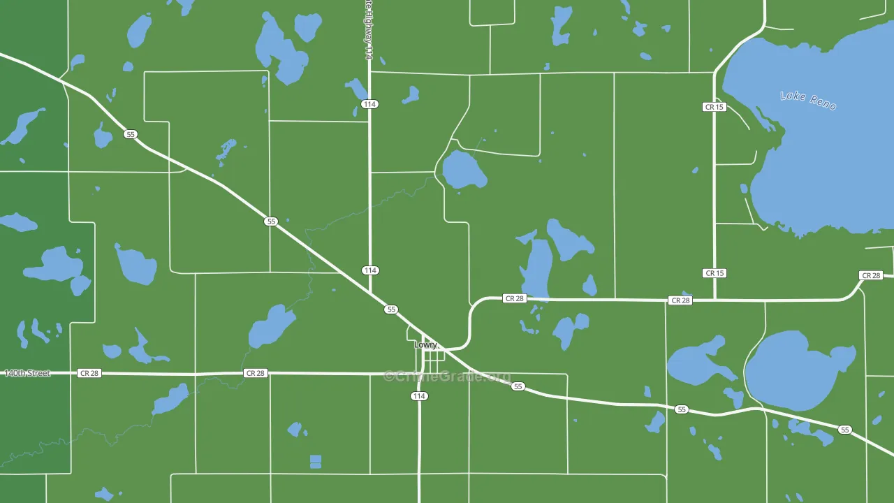 56349, MN Map of Vehicle Theft Rates
