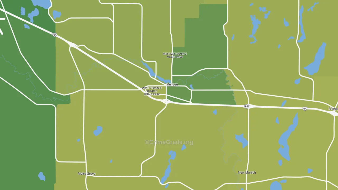 56352, MN Map of Vehicle Theft Rates