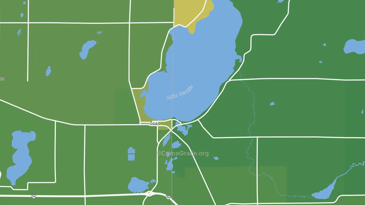 56360, MN Map of Vehicle Theft Rates