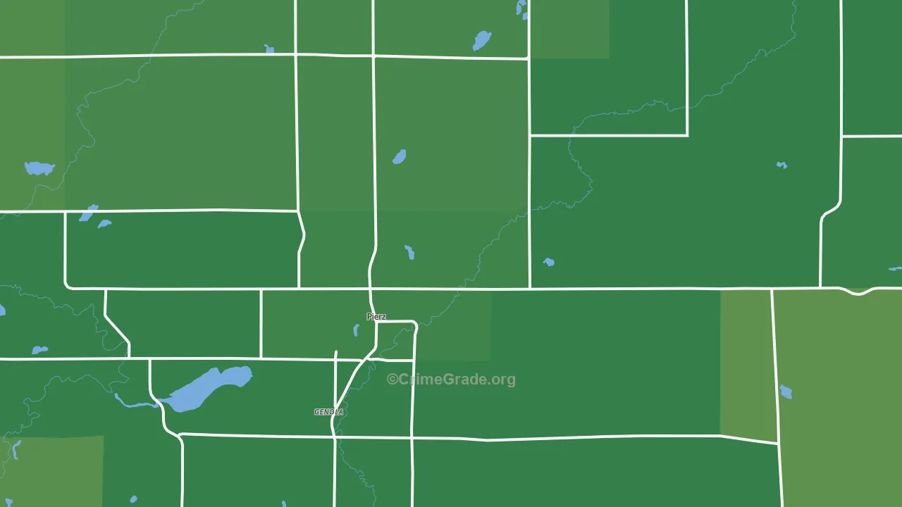 56364, MN Map of Vehicle Theft Rates
