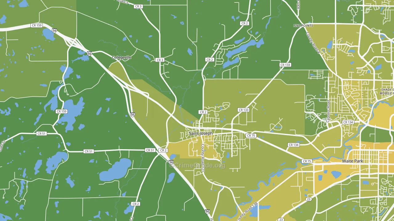 56374, MN Map of Vehicle Theft Rates