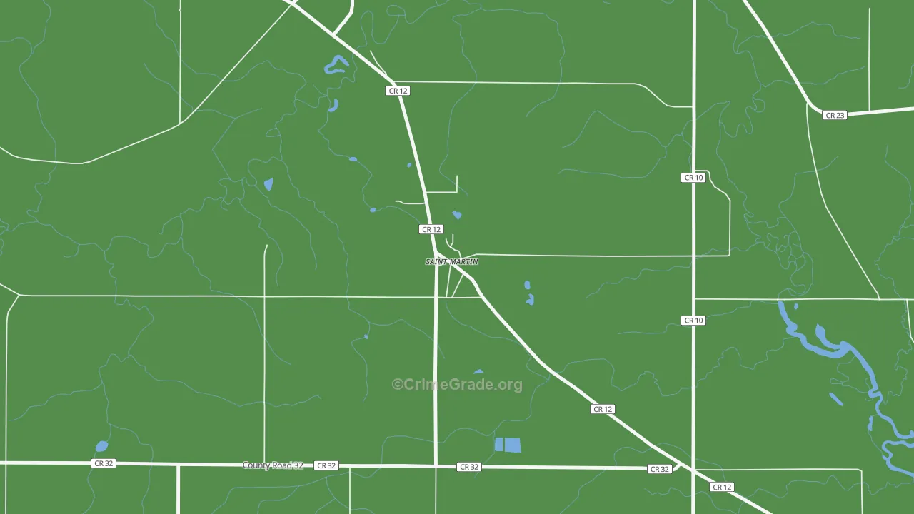 56376, MN Map of Vehicle Theft Rates