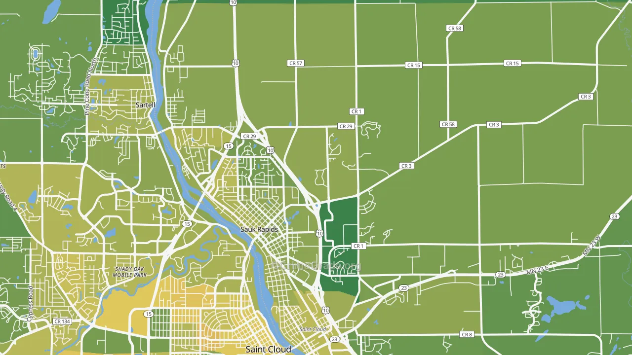56379, MN Map of Vehicle Theft Rates
