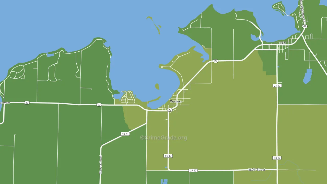56386, MN Map of Vehicle Theft Rates