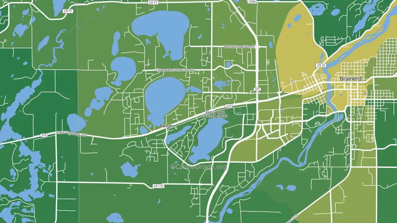 56425, MN Map of Vehicle Theft Rates
