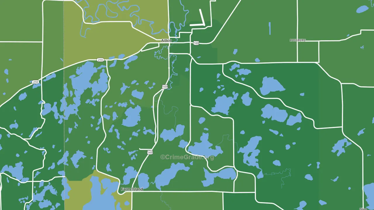 56431, MN Map of Vehicle Theft Rates