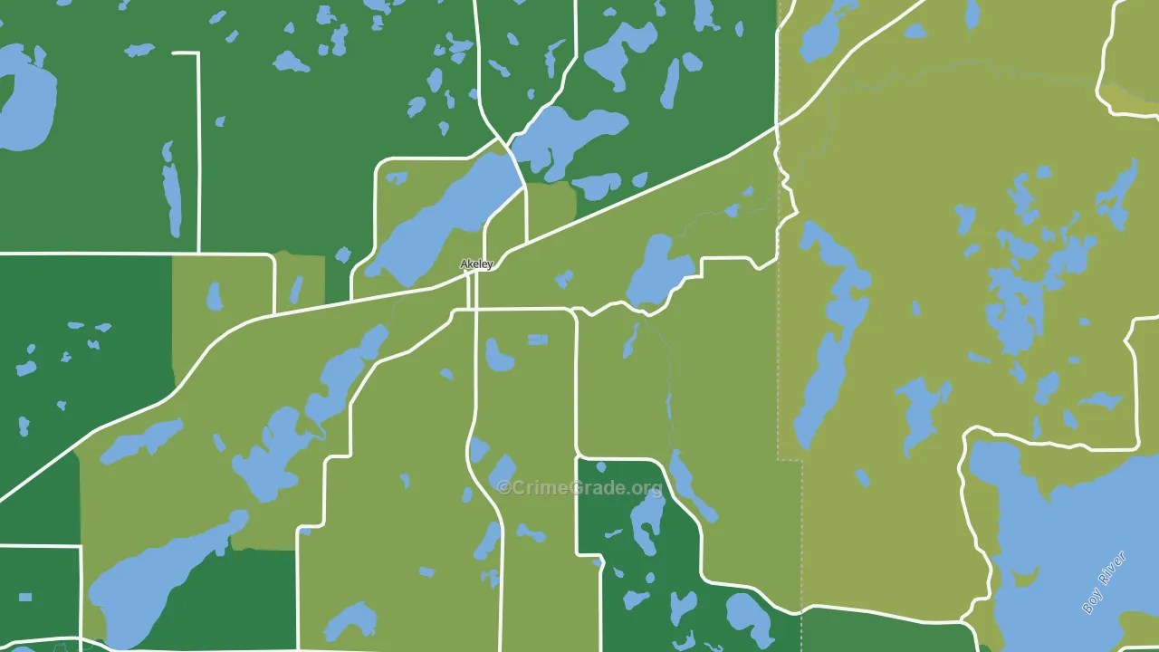 56433, MN Map of Vehicle Theft Rates