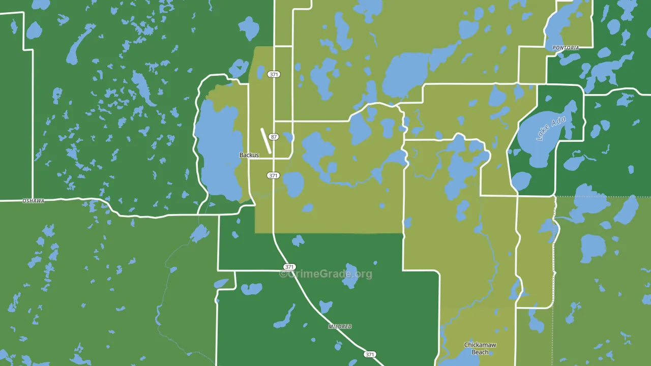 56435, MN Map of Vehicle Theft Rates
