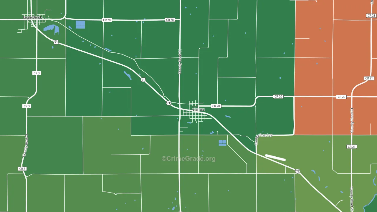 56440, MN Map of Vehicle Theft Rates