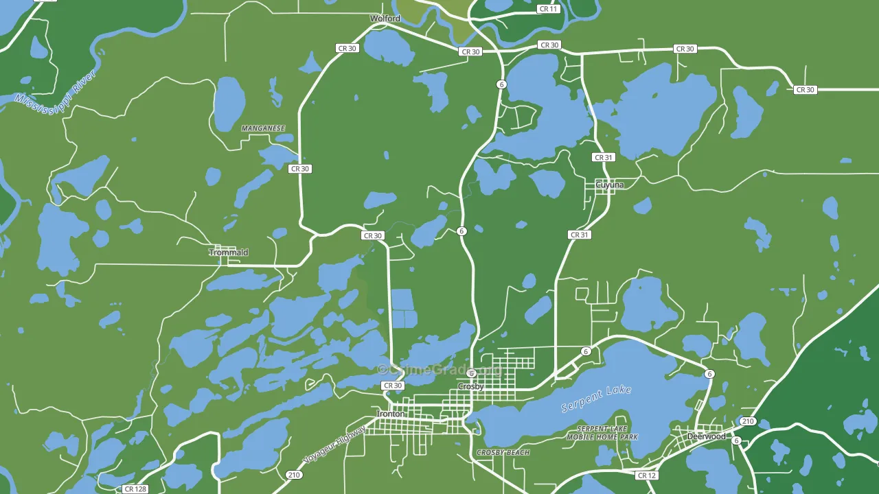 56441, MN Map of Vehicle Theft Rates