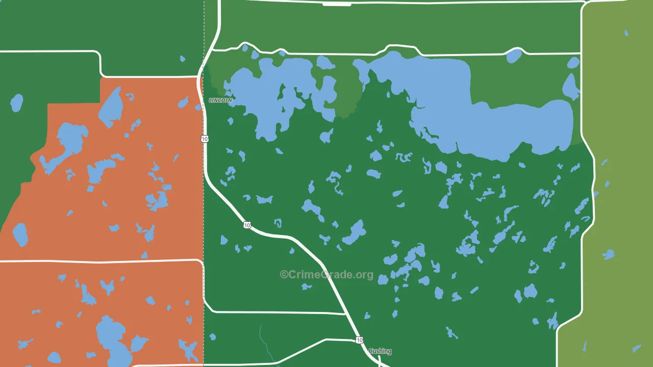 56443, MN Map of Vehicle Theft Rates