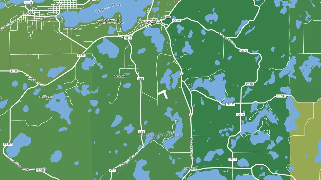 56444, MN Map of Vehicle Theft Rates